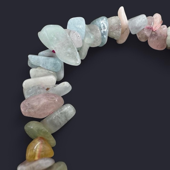 Beryl Morganite Crystal Bead Bracelet - Picture 5 of 5